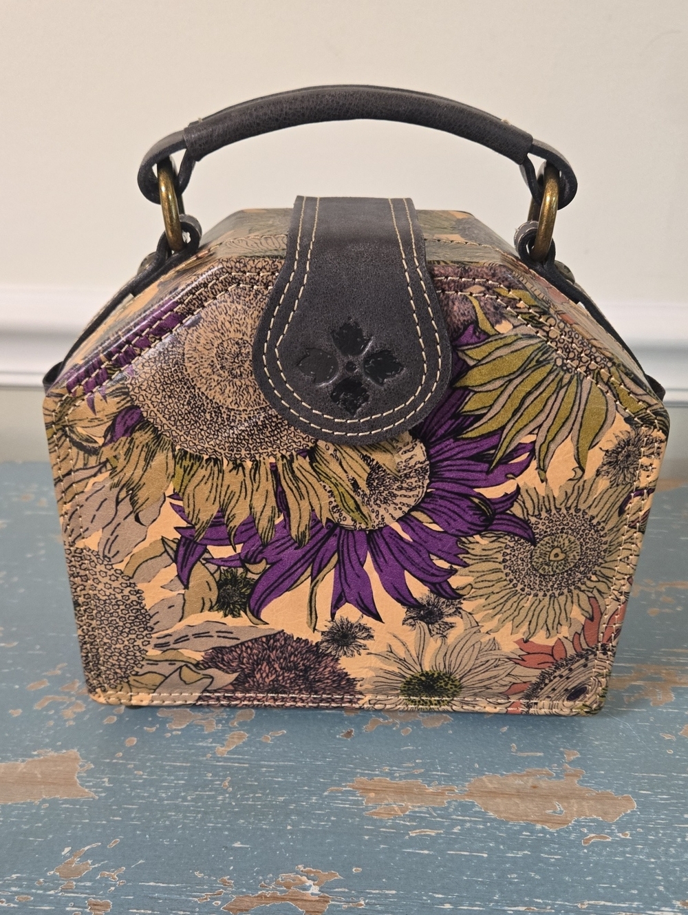 Patricia Nash Floral Sunflower Print Shoulder Bag